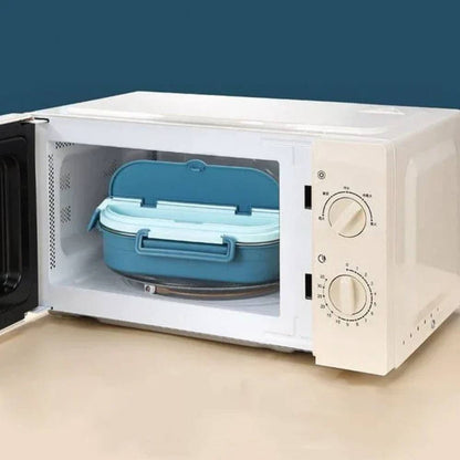 Thermal Lunch Box with Stainless Steel Insert, Leakproof & Multi Compartment Design