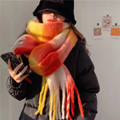 Women's Cashmere Scarf, Soft Multicolor Scarf for Warmth and Style