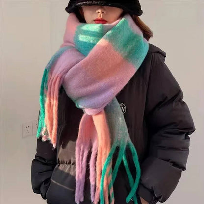 Women's Cashmere Scarf, Soft Multicolor Scarf for Warmth and Style