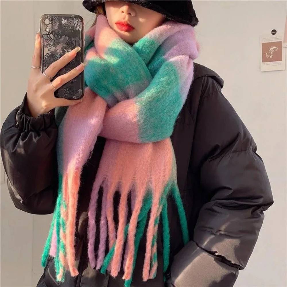 Women's Cashmere Scarf, Soft Multicolor Scarf for Warmth and Style
