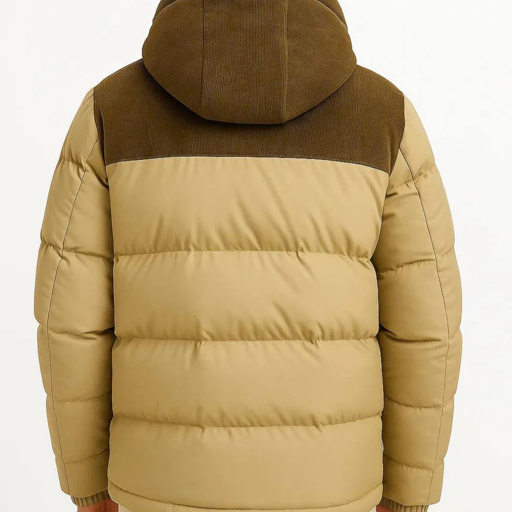 Men's Lightweight Puffer Jacket with Hood for Winter