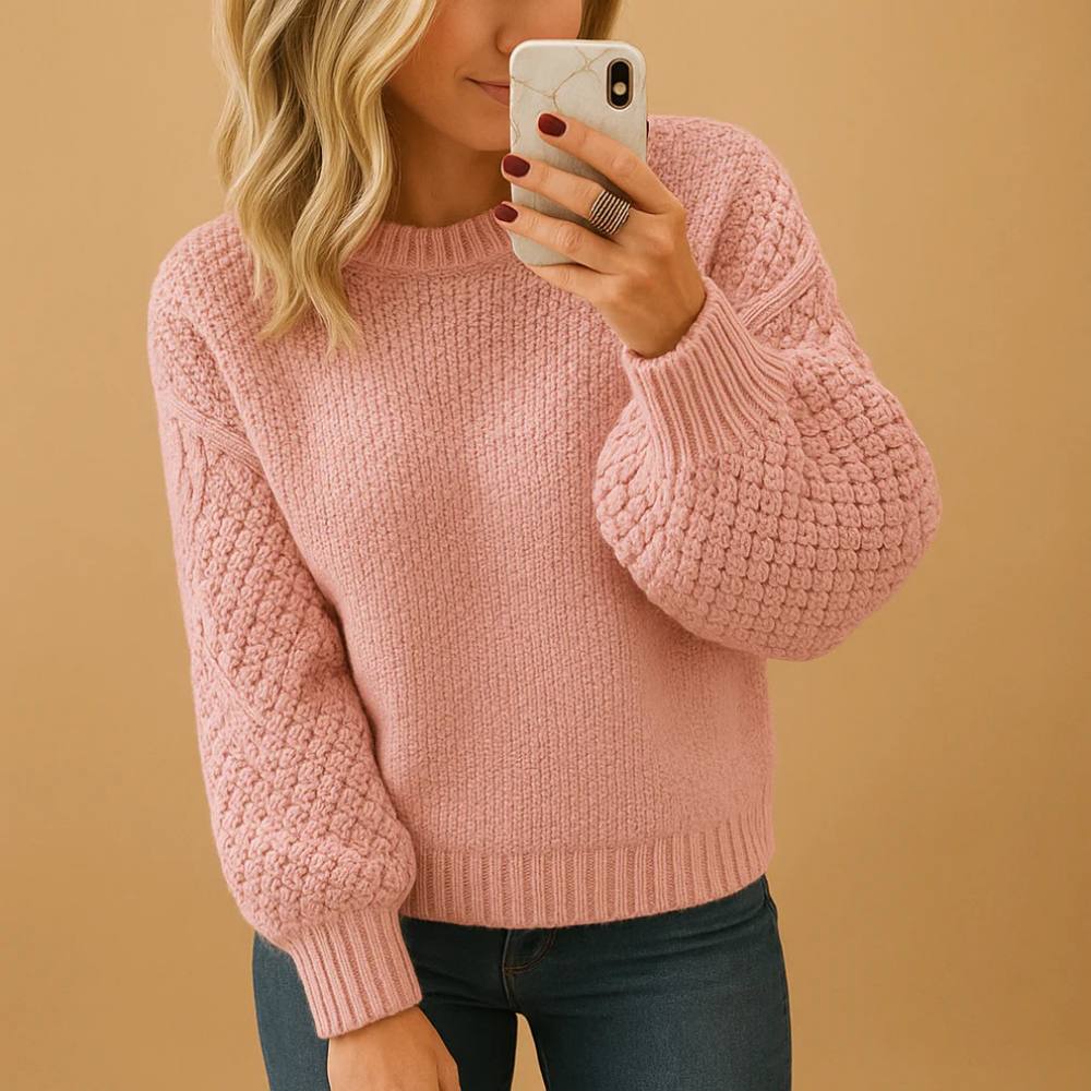 Women's Knitted Sweater, Warm Comfortable Fit for Fall and Winter