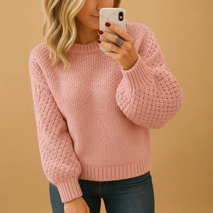 Women's Knitted Sweater, Warm Comfortable Fit for Fall and Winter