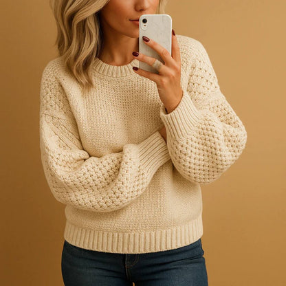 Women's Knitted Sweater, Warm Comfortable Fit for Fall and Winter