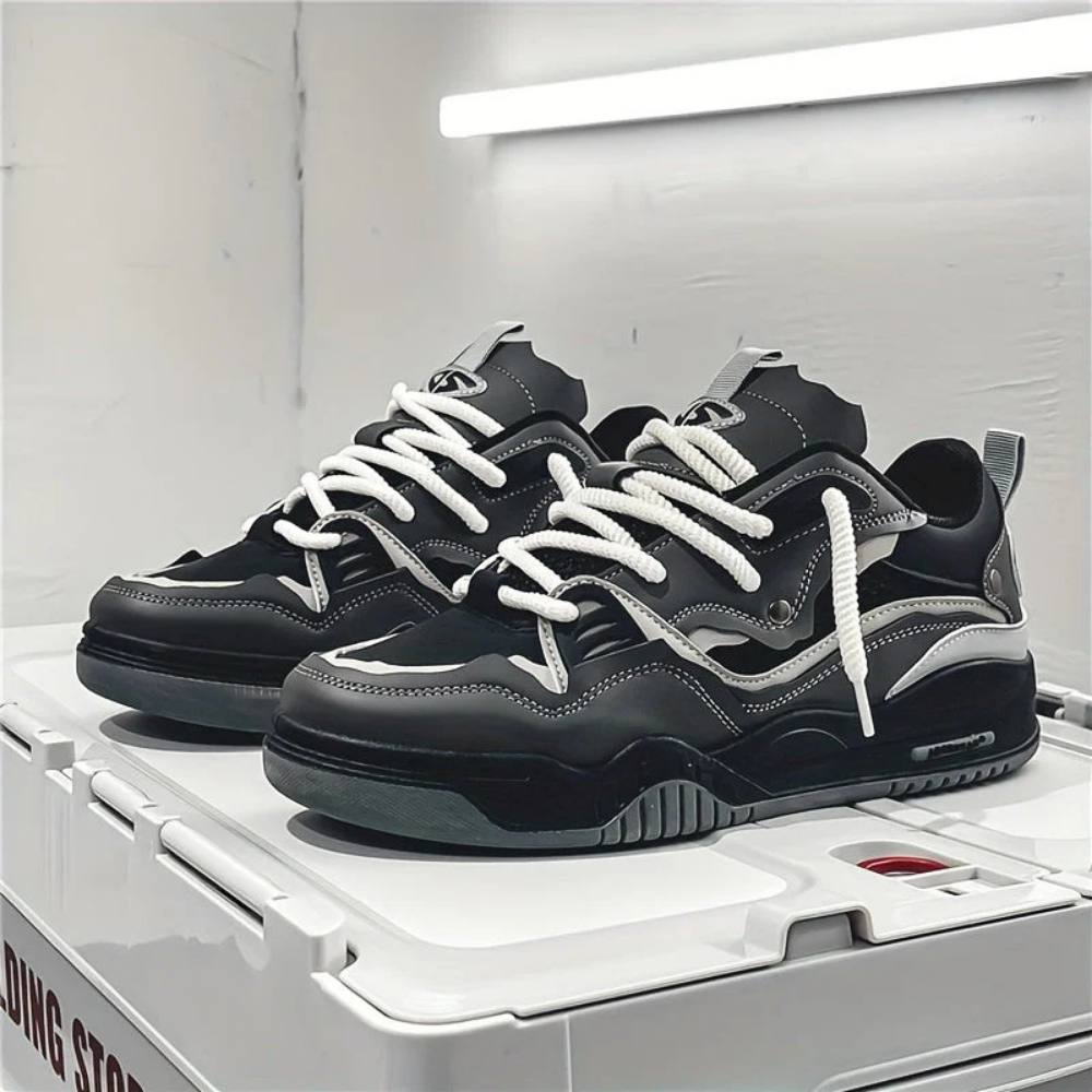 Men's Chunky Sneakers, Thick Sole Sporty Casual Shoes