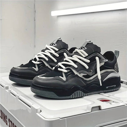 Men's Chunky Sneakers, Thick Sole Sporty Casual Shoes