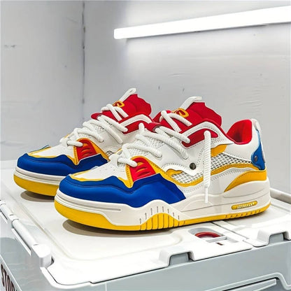 Men's Chunky Sneakers, Thick Sole Sporty Casual Shoes