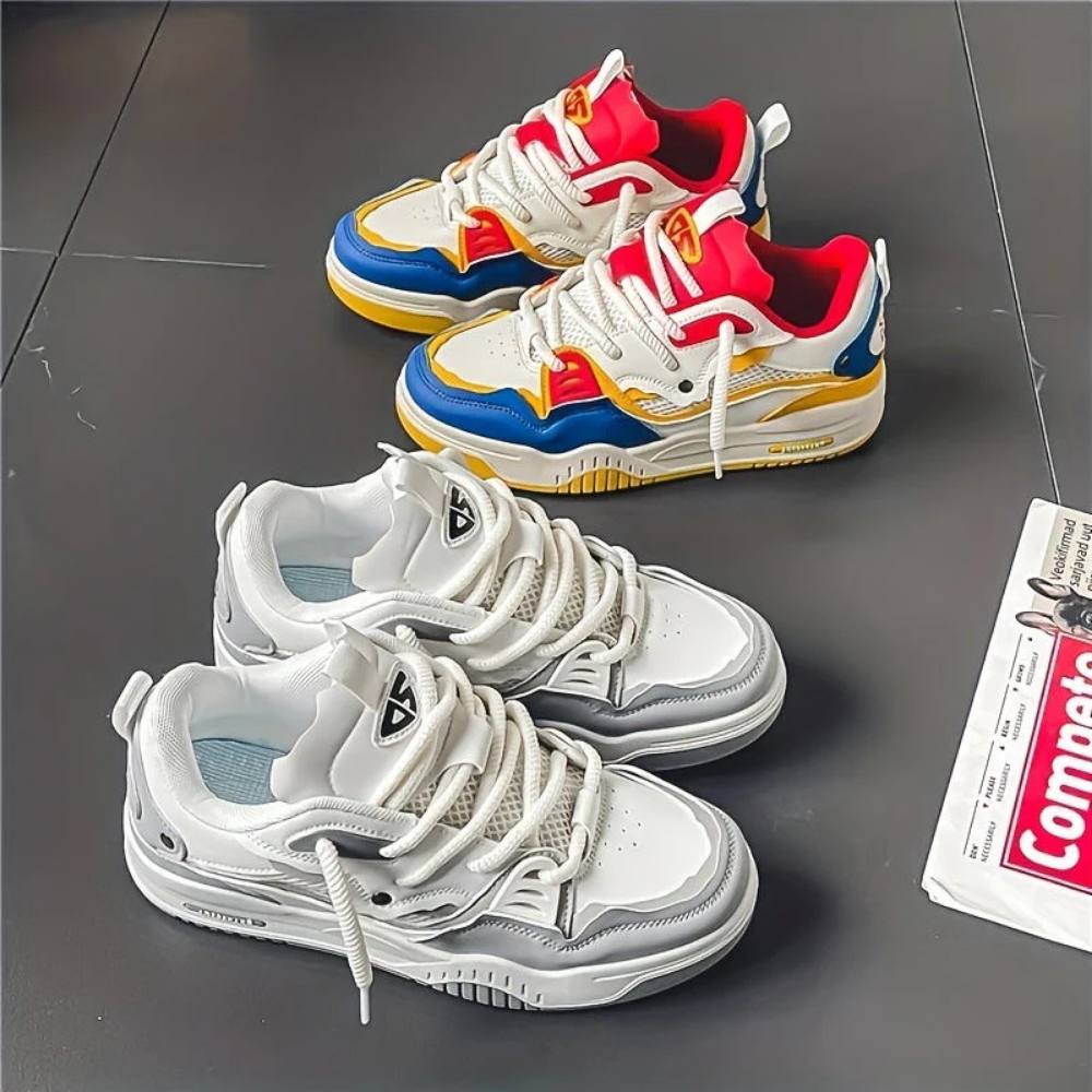 Men's Chunky Sneakers, Thick Sole Sporty Casual Shoes