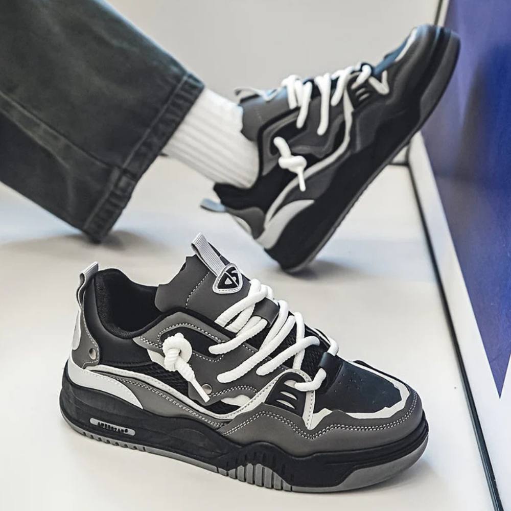 Men's Chunky Sneakers, Thick Sole Sporty Casual Shoes