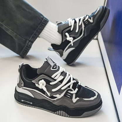 Men's Chunky Sneakers, Thick Sole Sporty Casual Shoes