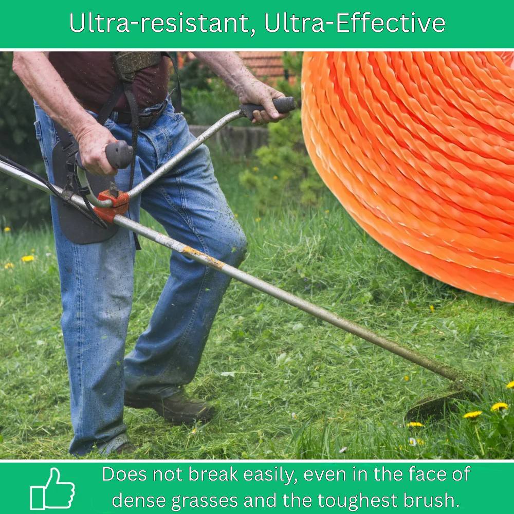 Nylon Twisted Trimmer Line for Garden Maintenance, High Durability