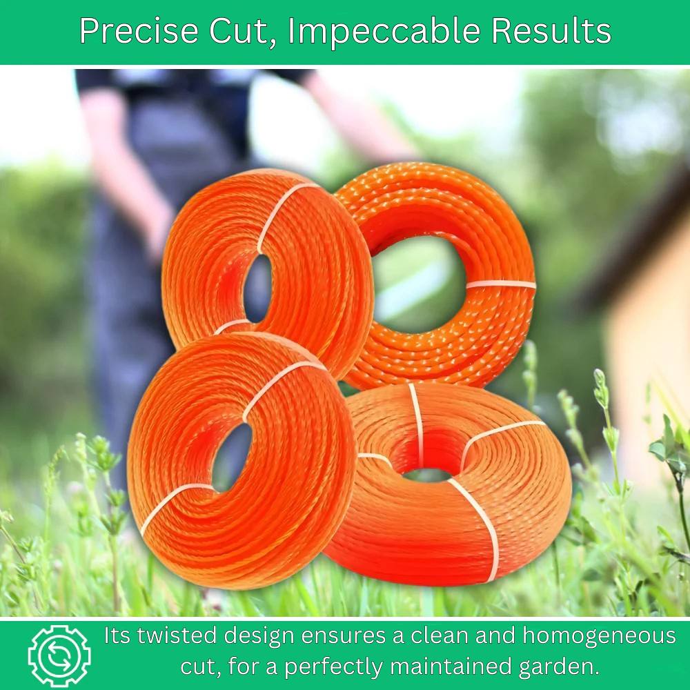 Nylon Twisted Trimmer Line for Garden Maintenance, High Durability