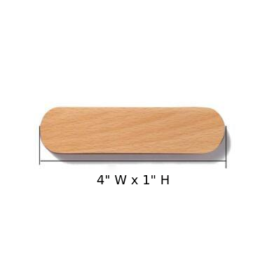 Wooden Oval Key Holder with Magnetic Backing and Adhesive Wall Mount