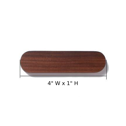 Wooden Oval Key Holder with Magnetic Backing and Adhesive Wall Mount