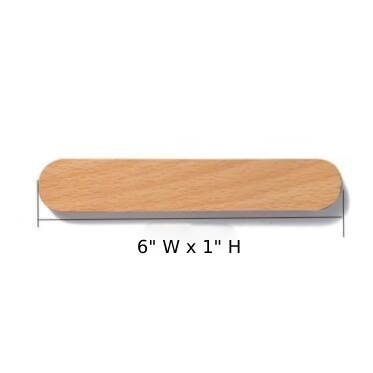 Wooden Oval Key Holder with Magnetic Backing and Adhesive Wall Mount