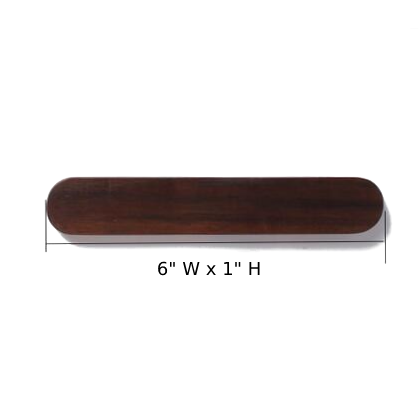 Wooden Oval Key Holder with Magnetic Backing and Adhesive Wall Mount