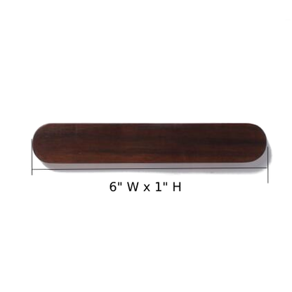 Wooden Oval Key Holder with Magnetic Backing and Adhesive Wall Mount