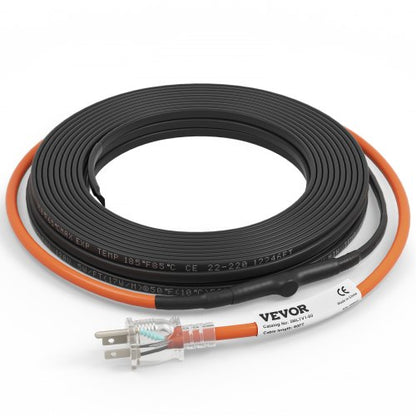 Self-Regulating Pipe Heating Cable with Freeze Prevention Wrap for Water Lines