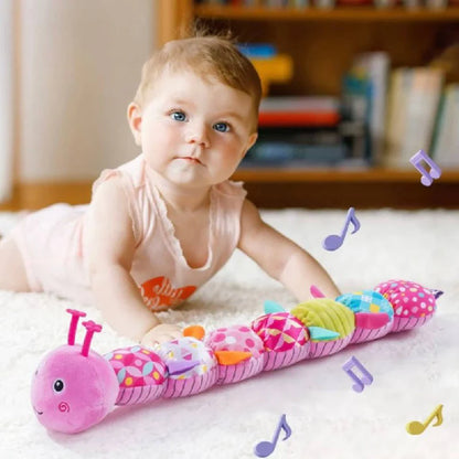 Soft Plush Caterpillar Activity Toy with Sensory Features for Infant Development