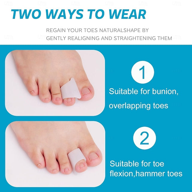 6 Pack Toe Spacers and Separators for Bunion, Curled and Overlapping Toe Alignment for Men and Women