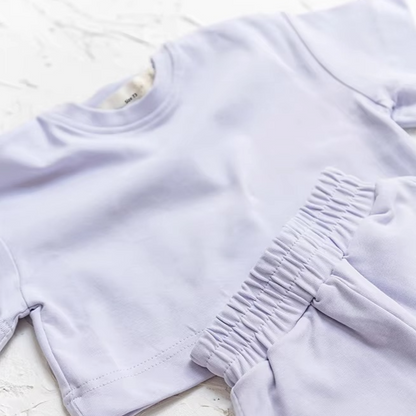 Kid's T Shirt and Shorts Set for Summer Play and Everyday Wear, 2 Piece