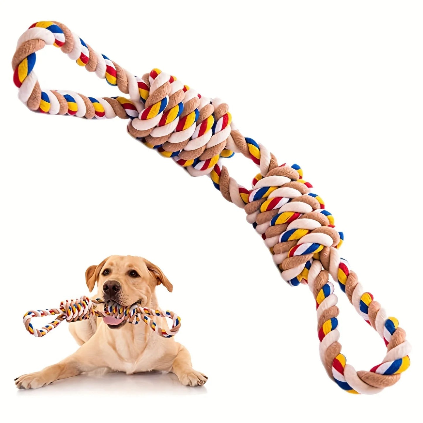 Heavy Duty Braided Rope Chew Toy for Medium and Large Dogs