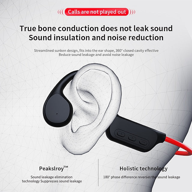 Bone Conduction Bluetooth Headphones with 32GB Memory and IPX8 Waterproof Rating for Swimming