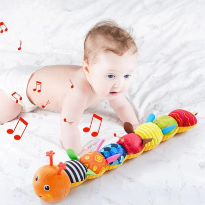 Soft Plush Caterpillar Activity Toy with Sensory Features for Infant Development