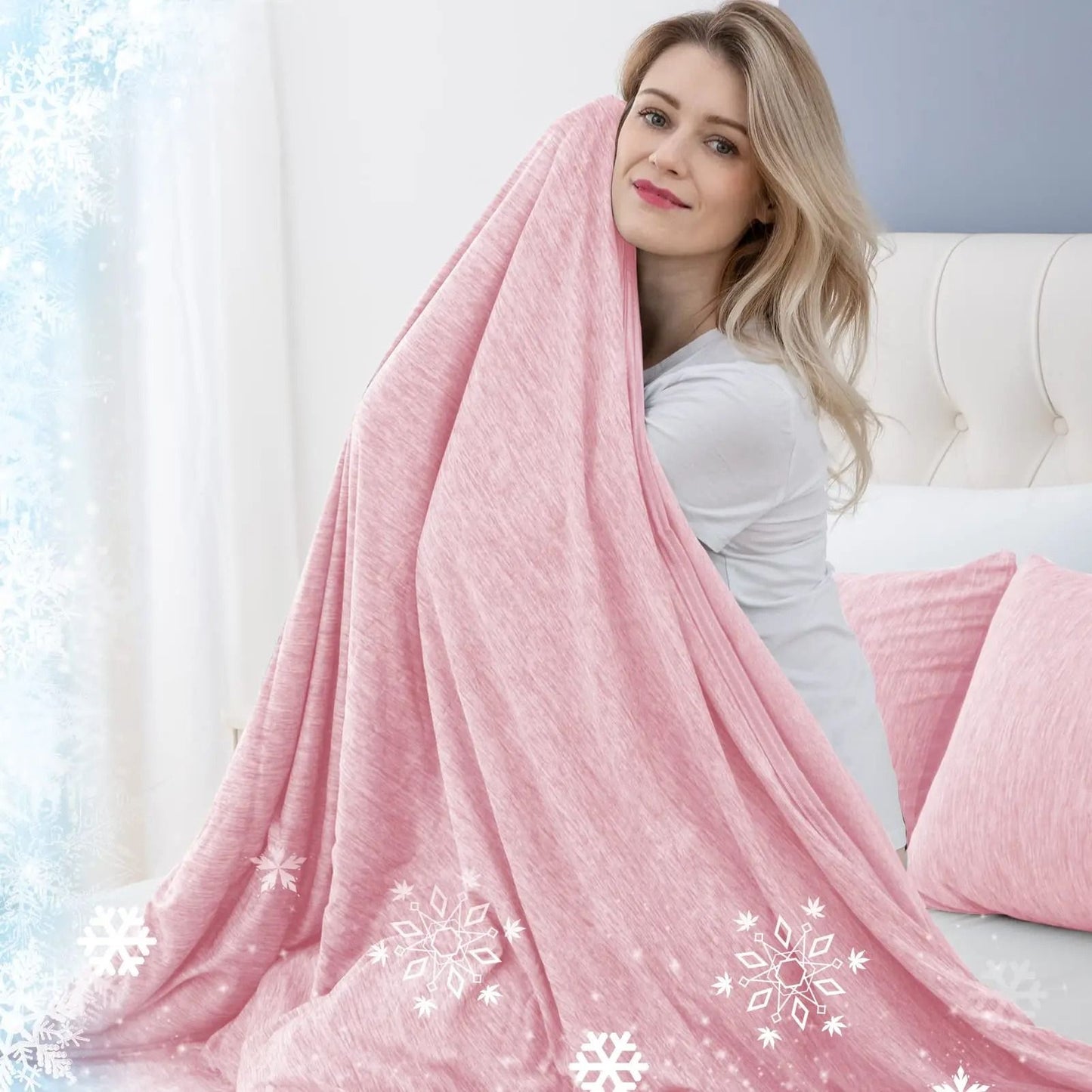 Breathable Lightweight Summer Blanket with Cool-Touch Technology for Warm Nights