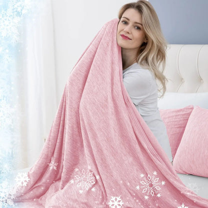 Breathable Lightweight Summer Blanket with Cool-Touch Technology for Warm Nights