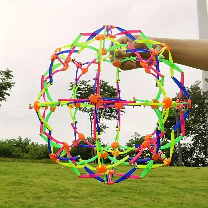 Collapsible Sensory Expansion Sphere for Mindfulness and Calming Practice