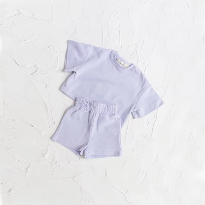 Kid's T Shirt and Shorts Set for Summer Play and Everyday Wear, 2 Piece