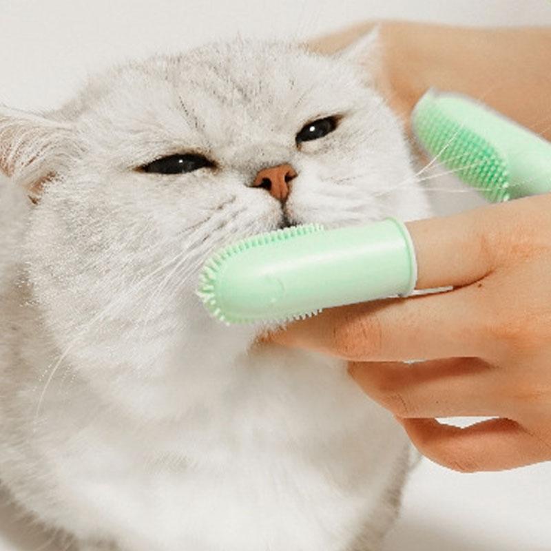Silicone Finger Toothbrush Set for Dog and Cat Dental Cleaning Care