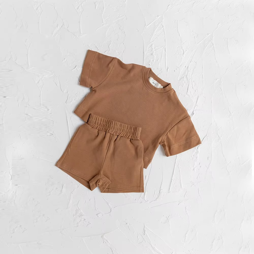 Kid's T Shirt and Shorts Set for Summer Play and Everyday Wear, 2 Piece