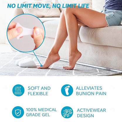 6 Pack Toe Spacers and Separators for Bunion, Curled and Overlapping Toe Alignment for Men and Women