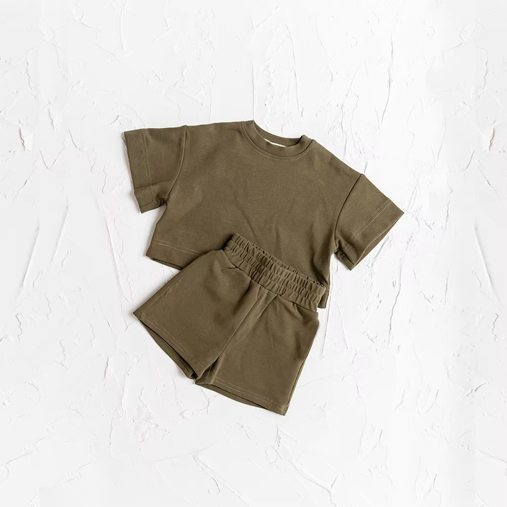 Kid's T Shirt and Shorts Set for Summer Play and Everyday Wear, 2 Piece
