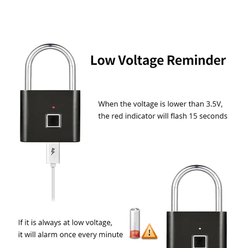 Biometric Fingerprint Lock with Anti-Theft Design for Outdoor and Indoor Use