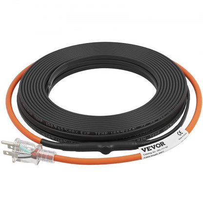 Self-Regulating Pipe Heating Cable with Freeze Prevention Wrap for Water Lines