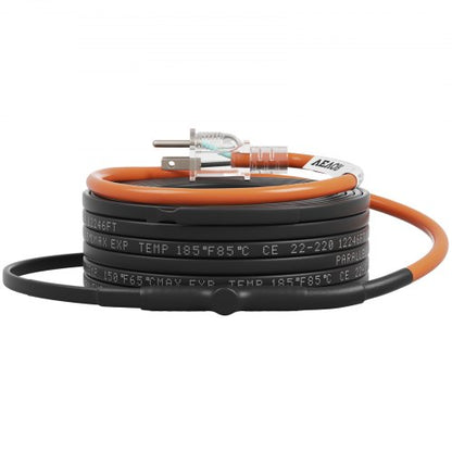 Self-Regulating Pipe Heating Cable with Freeze Prevention Wrap for Water Lines