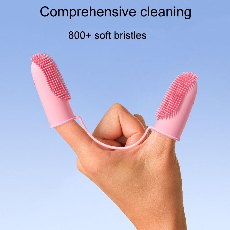 Silicone Finger Toothbrush Set for Dog and Cat Dental Cleaning Care
