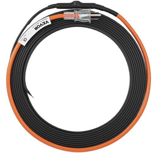 Self-Regulating Pipe Heating Cable with Freeze Prevention Wrap for Water Lines