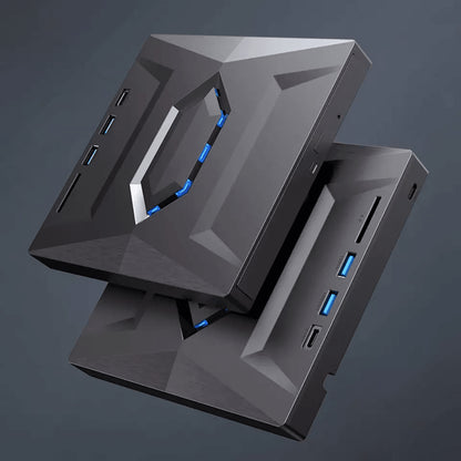External CD/DVD Drive with SD Card and USB Hub for Laptop and PC