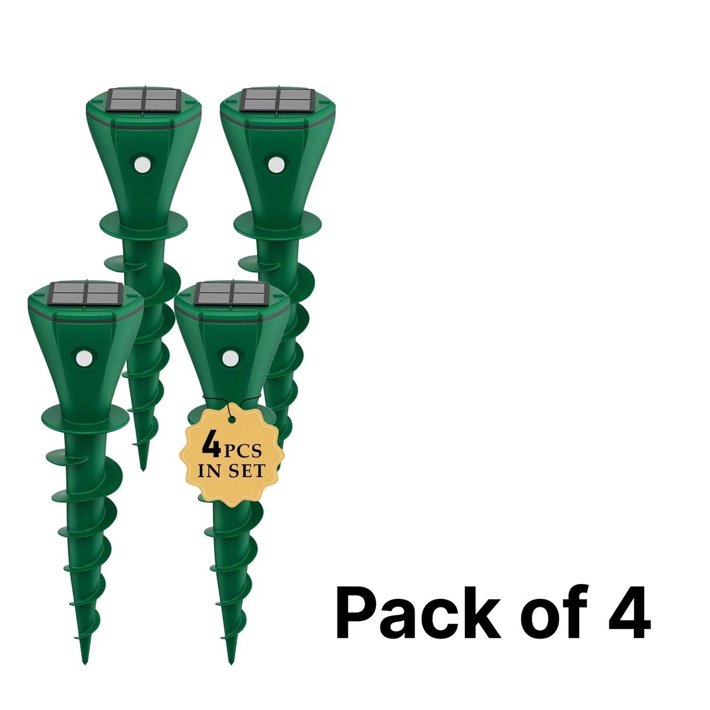 Solar Ultrasonic Snake Repeller with Ground Stake and Battery Backup