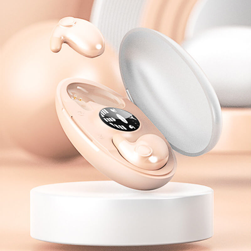 Wireless Sleep Earbuds with Ergonomic Design and Charging Case, IPX5 Moisture Protection